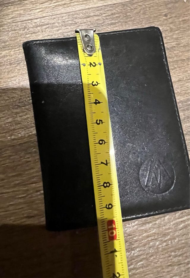 cartera piel marron oscura