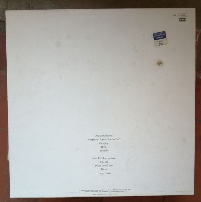 Vinilo Pet Shop Boys 