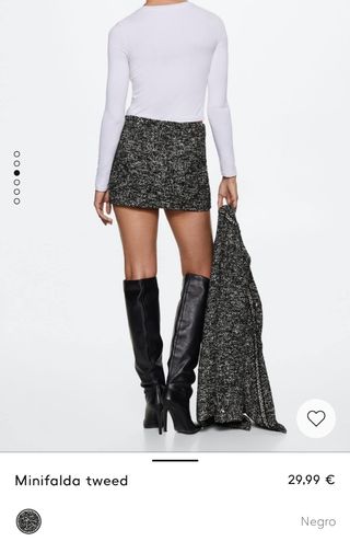 Mini falda corta de algodón mango