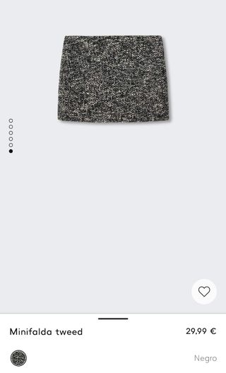 Mini falda corta de algodón mango