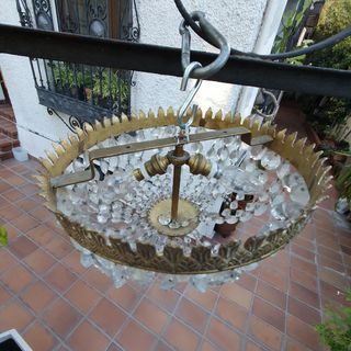 PLAFON DE TECHO ANTIGUO CUENTAS CRISTAL