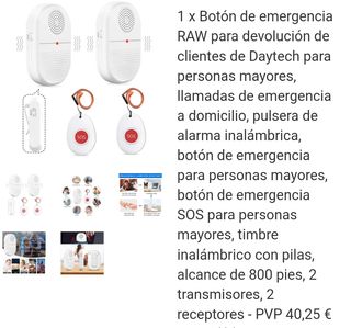 Daytech Botón de llamada de emergencia para
