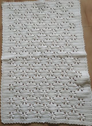 Manta y patucos a crochet