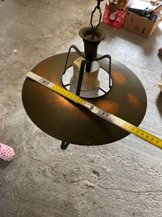 Lampadario vintage in rame