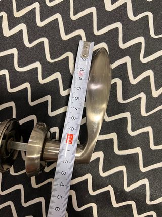 Manivela cromada para puerta de interior