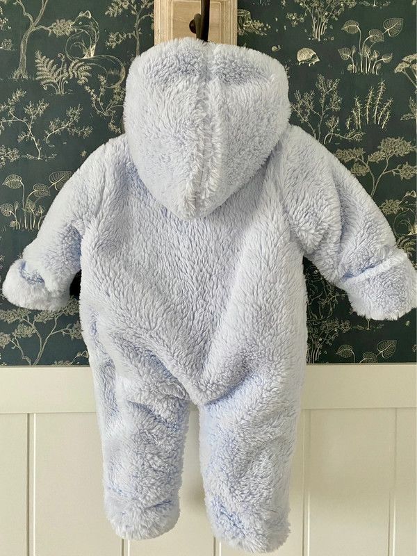 Buzo de pelo con capucha - azul