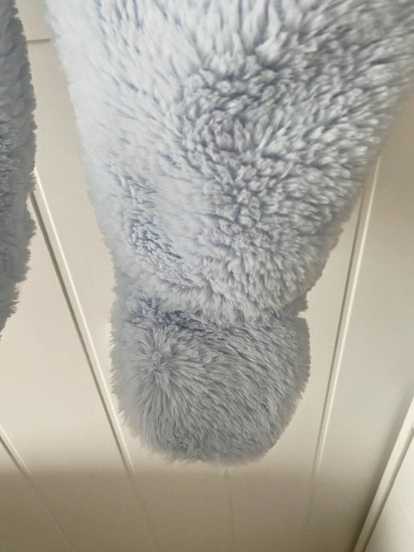 Buzo de pelo con capucha - azul