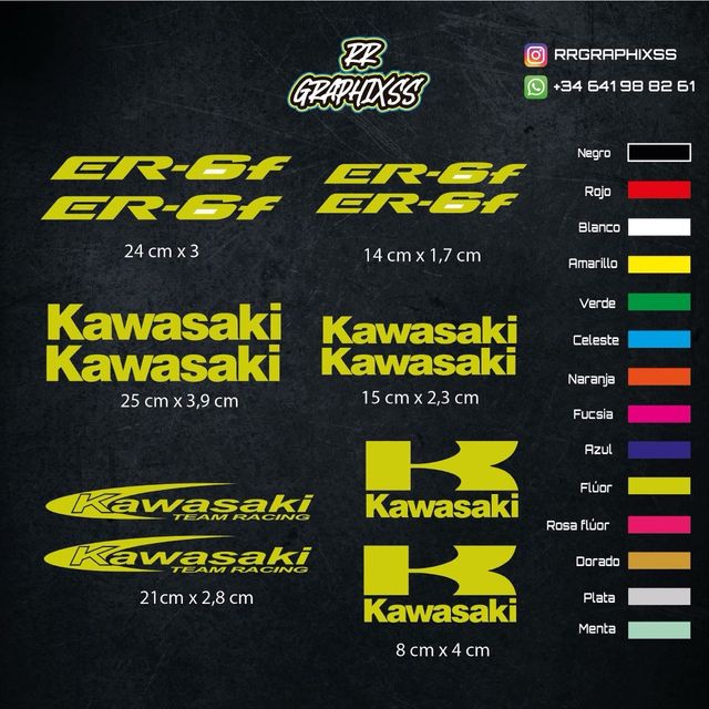 Kit Pegatinas Kawasaki Er-6f