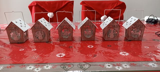 Set di casette per addobbo natalizio