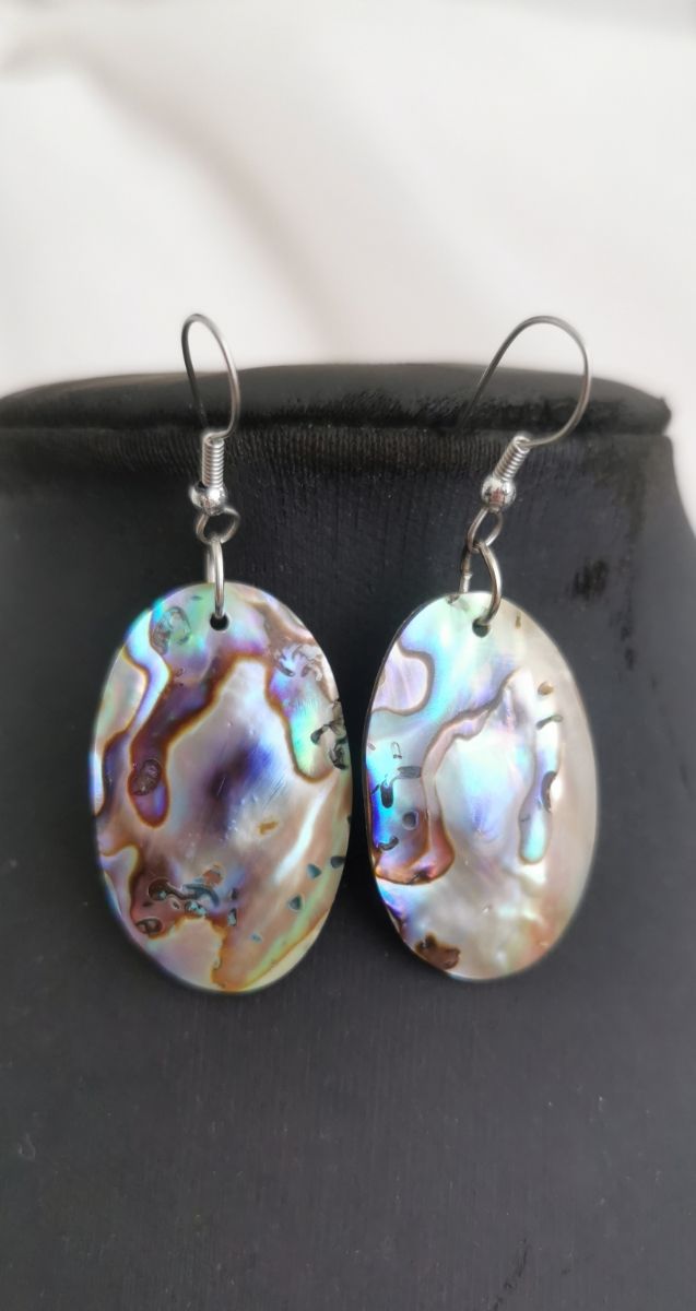 Pendientes vintage nacar abulón