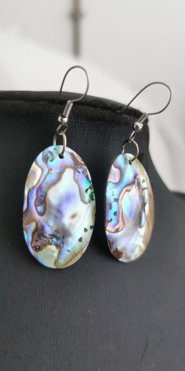 Pendientes vintage nacar abulón