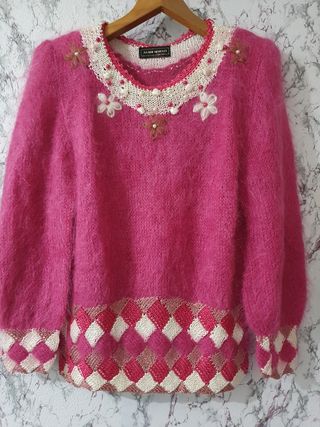 NUEVO JERSEY MUJER PUNTO Talla XL 