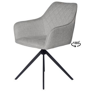 Silla comedor giratoria gris