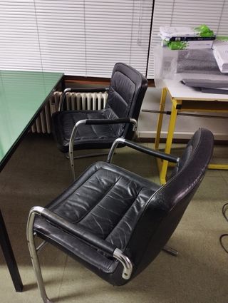 Sillas vintage de cuero para oficina