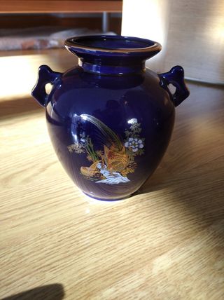 Jarrón porcelana china en azul