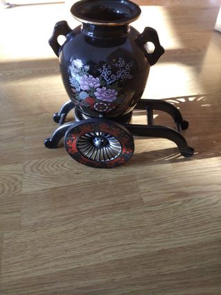 Jarrón porcelana china en azul