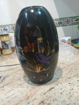 Jarrón porcelana china en azul