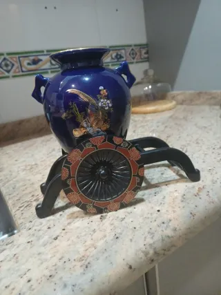 Jarrón porcelana china en azul