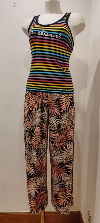 Pantalón de verano estampado mujer 