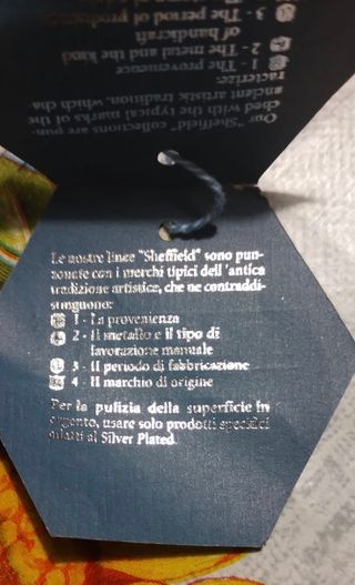 Centrotavola placato argento Sheffield collection