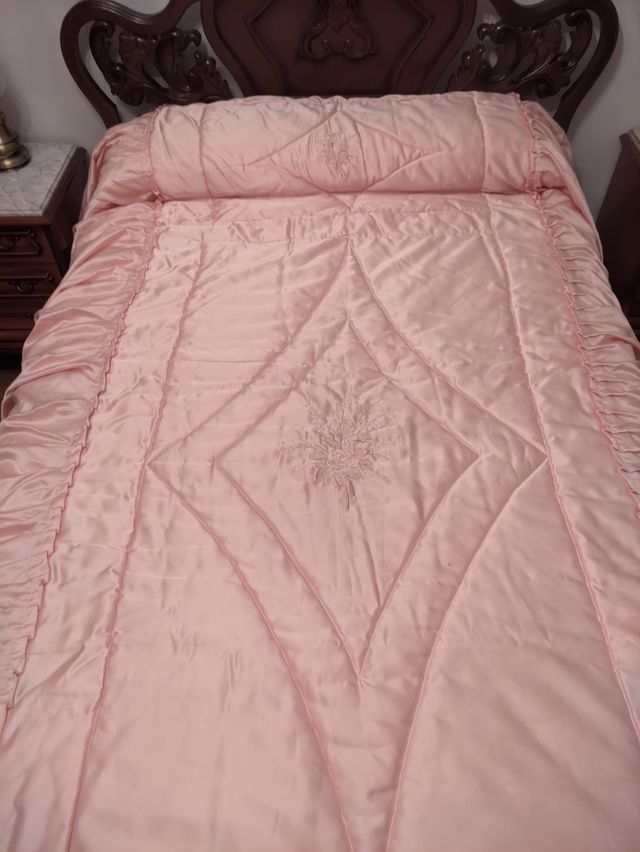 2 edredones de raso para camas de 90