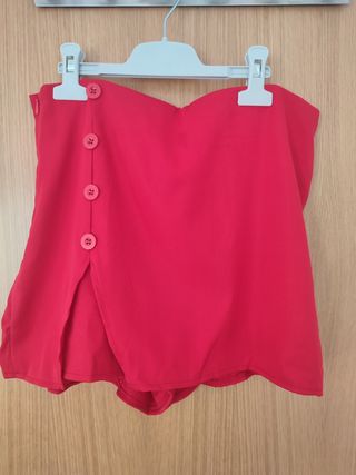 Falda pantalón rojo