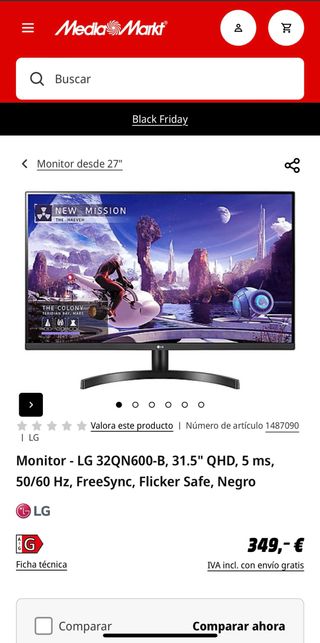 Monitor LG QHD 32’’ IPS