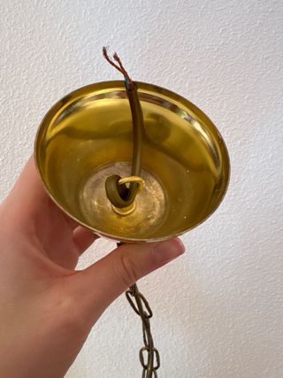 Lámpara de opalina antigua de techo