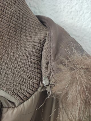 Parka de chica beige