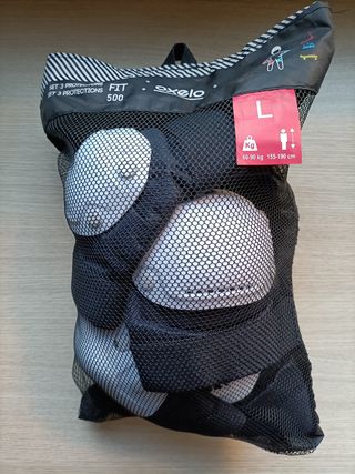 🛼Set 3 protecciones talla L FIT 500 Oxelo