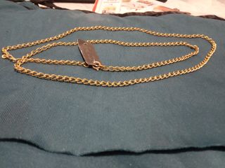 Cadena chapada en Oro 80cm