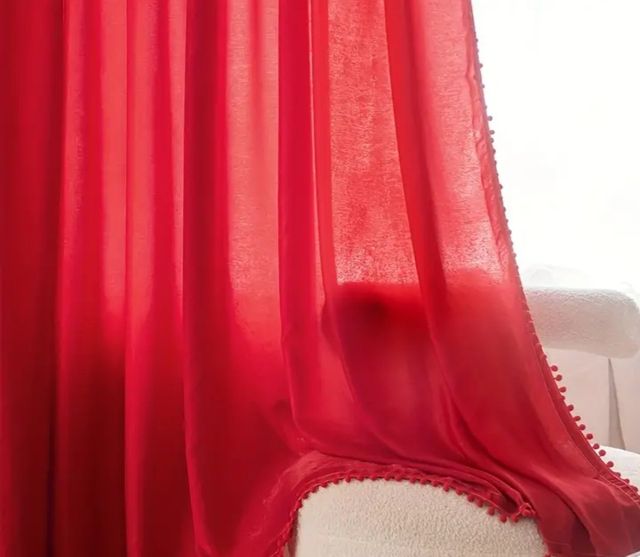 Cortina con pompones 1🦋