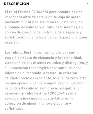 Reloj Festina Crono