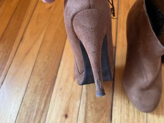 botines tacon de ante 