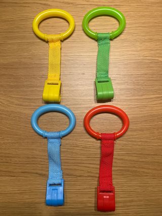 4 anillas para cuna de viaje o parque infantil