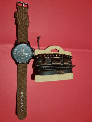 Conjunto reloj y pulseras promoción Navidad