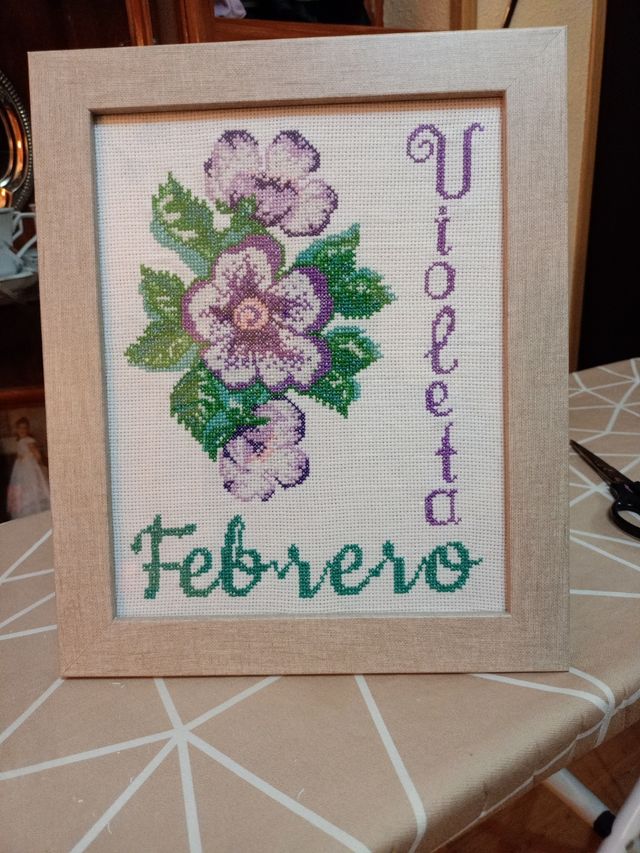 Cuadro de decoración en punto de cruz