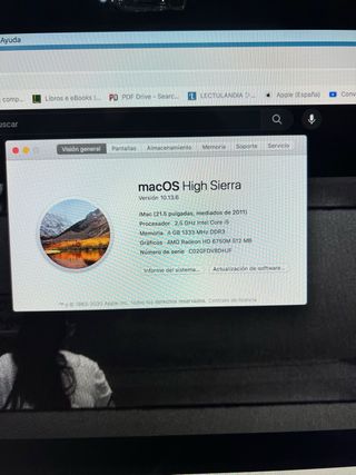 Apple Imac 2012 21.5' Core I5