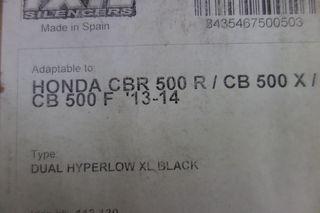 TUBO ESCAPE ORIGINAL HONDA CB500F/CBR/X/2013-2014