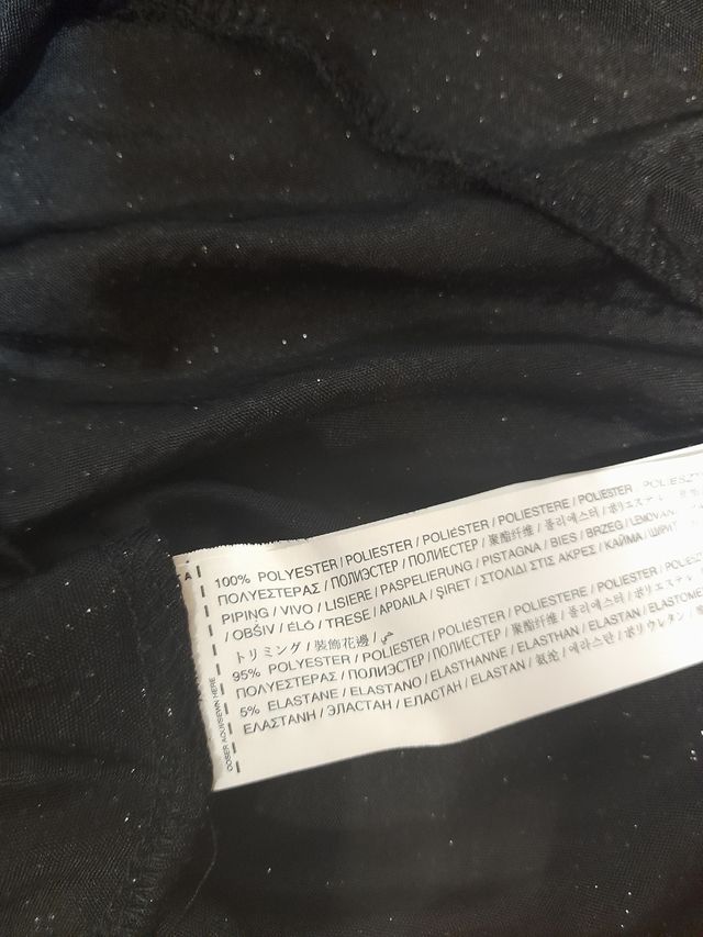 Vestido MANGO talla M/L negro de fiesta brillantes