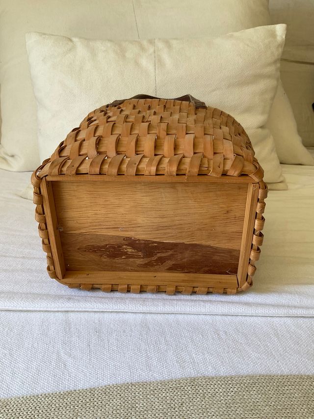 cesta pequeña asas vintage