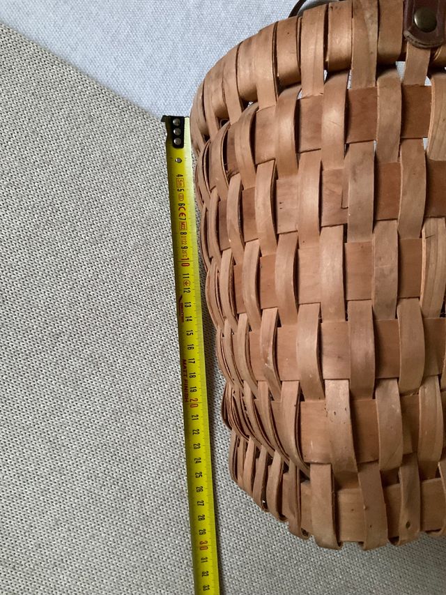 cesta pequeña asas vintage