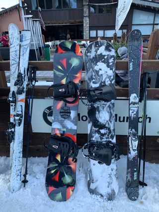 tabla snowboard burton deja vu + fijaciones