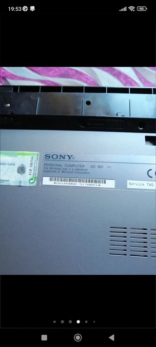 Portátil Sony para piezas