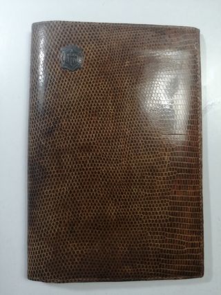 Cartera hombre piel serpiente marrón