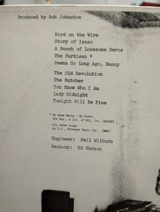 VINILO LEONARD COHEN - SONGS FROM A ROOM