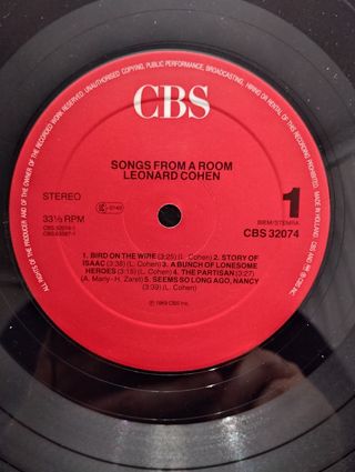 VINILO LEONARD COHEN - SONGS FROM A ROOM