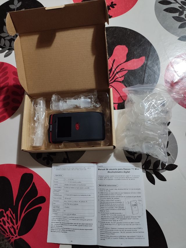 Alcoholímetro+ 25 boquillas de repuesto