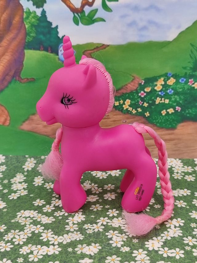 Lote 2 ponys ojos cristal brillantes mamá y bebé