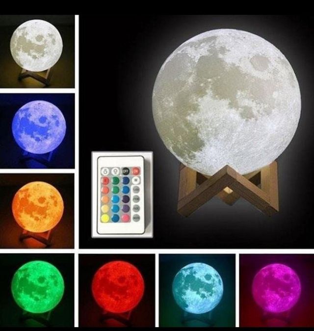 Lámpara Luna 16 colores